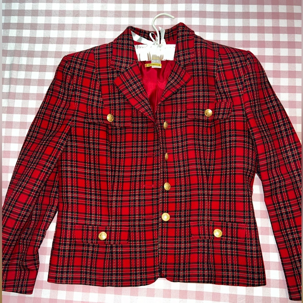 90’s Pendleton plaid Blazer. Wool